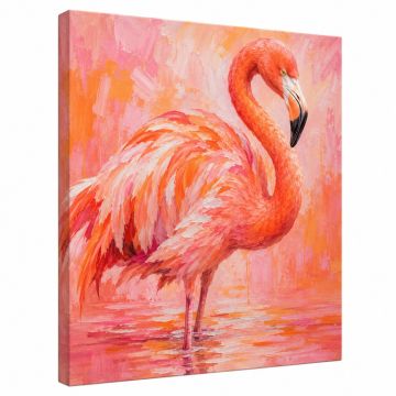 Flamingo Painting On Wrapped Canvas