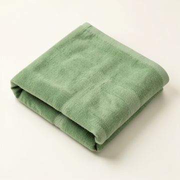 Moss Crest Bath Towel - Green (synthetic illustration; no displayed measurements)