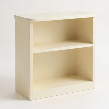 Wren Arc Low Bookcase - Cream (synthetic illustration; no displayed measurements)