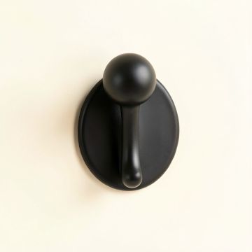 Summit Brook Wall-Mounted Robe Hook - Black (synthetic illustration; no displayed measurements)