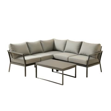 Caspian Patio Sectional With Cushion (synthetic illustration; no displayed measurements)