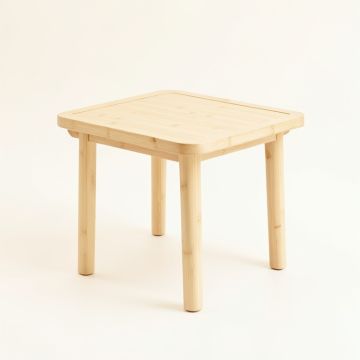 Hazel Bend Compact Balcony Table - Ivory (synthetic illustration; no displayed measurements)