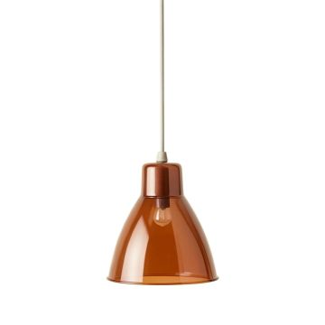 Ridge Branch Pendant Light Suspended From One Plain Cable - Terracotta