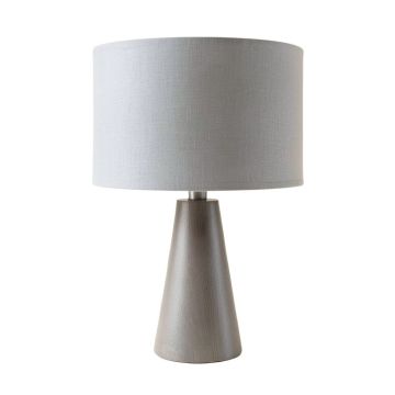Clay Branch Table Lamp With A Plain Fabric Shade - Gray