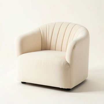 Flint Bridge Upholstered Armchair - Cream (synthetic illustration; no displayed measurements)
