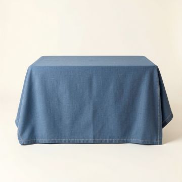 Heath Crossing Flat Bed Sheet - Blue (synthetic illustration; no displayed measurements)