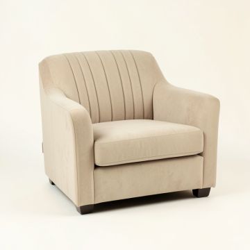 Dune Bluff Upholstered Armchair - Beige (synthetic illustration; no displayed measurements)
