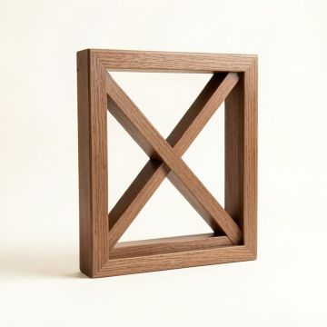 Crossed Window Wall Décor (synthetic illustration; no displayed measurements)