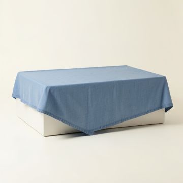 Spruce Branch Flat Bed Sheet - Blue (synthetic illustration; no displayed measurements)