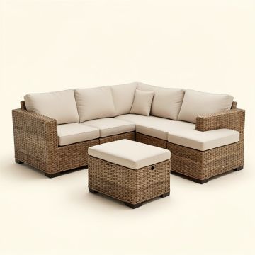 Winebarger Patio Sectional With Cushions (synthetic illustration; no displayed measurements)