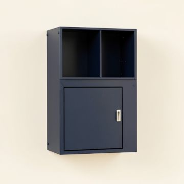 Spruce Bridge Wall-Mounted Entry Cabinet - Navy (synthetic illustration; no displayed measurements)