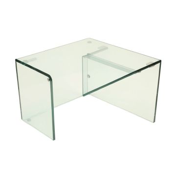 Abron Reversible Glass L-Shape Executive Desk