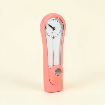 Flamingo Clock With Thermometer (synthetic illustration; no displayed measurements)