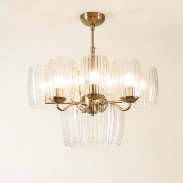 Bristol 9 - Light Shaded Tiered Chandelier (synthetic illustration; no displayed measurements)