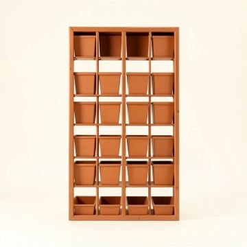 Bay Canyon Empty Vertical Garden Frame - Terracotta (synthetic illustration; no displayed measurements)