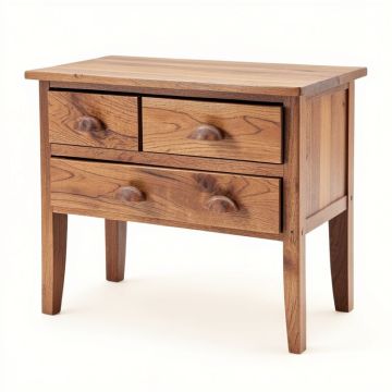 Joulane Solid Wood 3 - Drawer End Table (synthetic illustration; no displayed measurements)