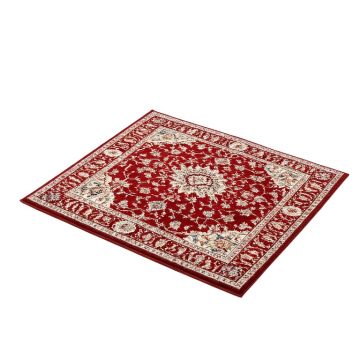 Bayern Machine Made Power Loom Wool And Polyester Red/White Area Rug