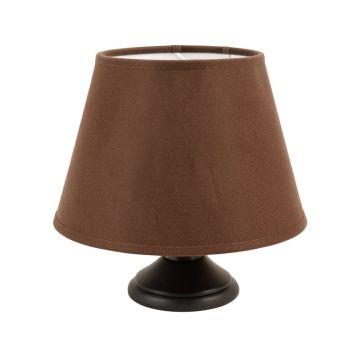 Dirt Bike Dot 7 '' H Fabric Empire Lamp Shade ( Screw On ) In Brown/White