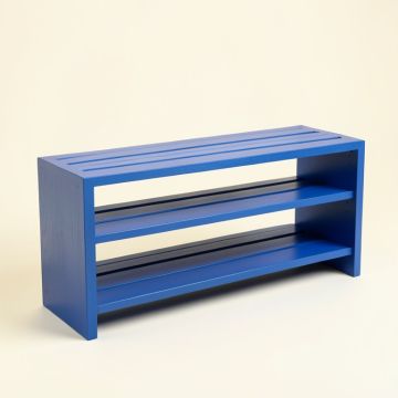 Harbor Bend Shoe Storage Bench - Blue (synthetic illustration; no displayed measurements)