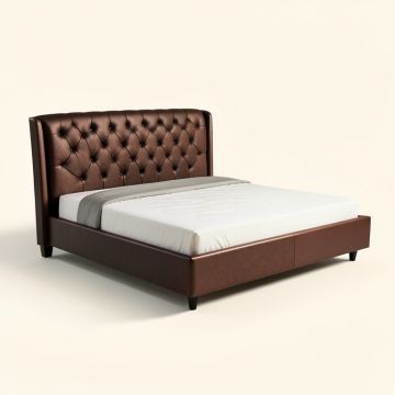 Upholstered Tufted Low Profile Standard Bed (synthetic illustration; no displayed measurements)