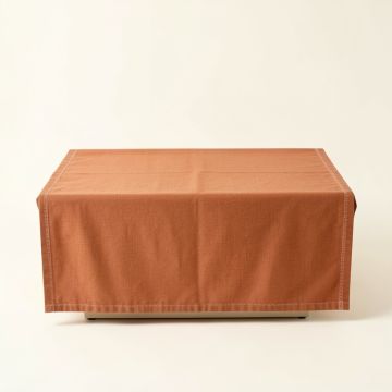 Fern Edge Flat Bed Sheet - Terracotta (synthetic illustration; no displayed measurements)