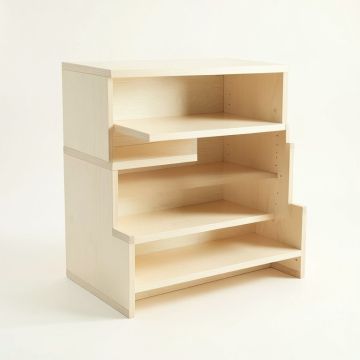 Willow Bluff Desktop Shelving Unit - Ivory (synthetic illustration; no displayed measurements)