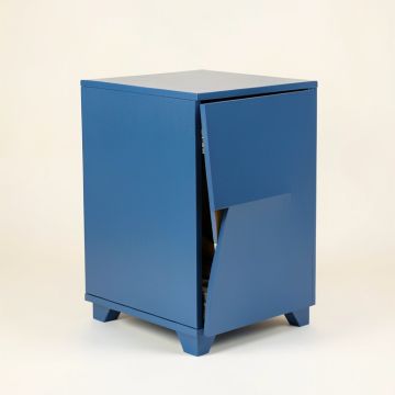 Birch Crossing Freestanding Pull-Out Hamper Cabinet - Blue (synthetic illustration; no displayed measurements)