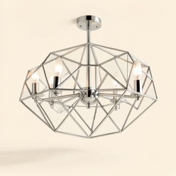 Downes 8 - Light Unique / Statement Geometric Chandelier (synthetic illustration; no displayed measurements)
