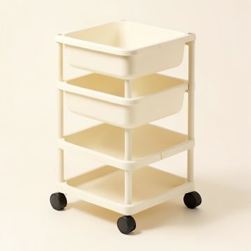 4-Tier Slim Rolling Laundry Cart (synthetic illustration; no displayed measurements)