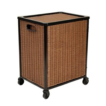 80 Qt . Rattan Rolling Cart Cooler