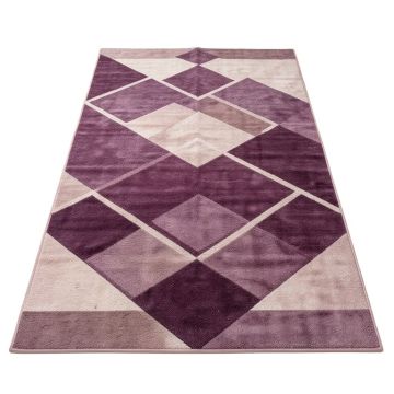 Gober Geometric Plum Area Rug