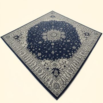 Hillsby Oriental Dark Blue/Light Gray Area Rug (synthetic illustration; no displayed measurements)