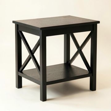 Wren Crest Side Table - Black (synthetic illustration; no displayed measurements)
