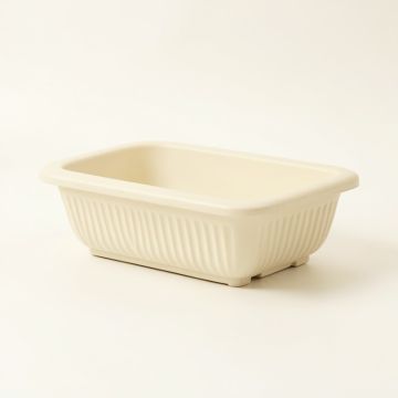 Spruce Bridge Empty Railing Planter With Integral Brackets - Ivory (synthetic illustration; no displayed measurements)