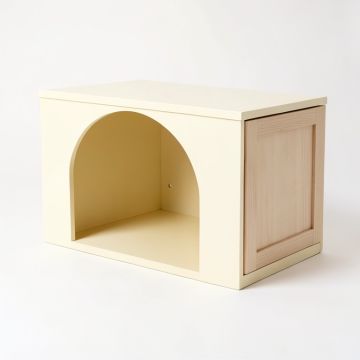 Maple Canyon Empty Furniture-Style Litter Enclosure - Cream (synthetic illustration; no displayed measurements)
