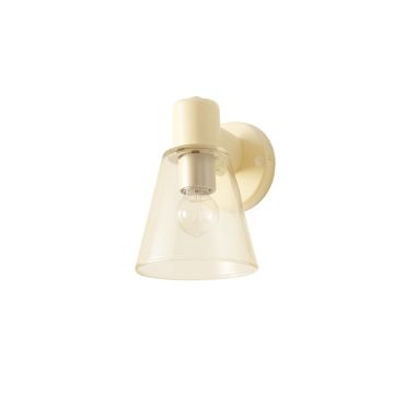 Meadow Bend Wall Sconce Mounted On A Plain Wall - Ivory