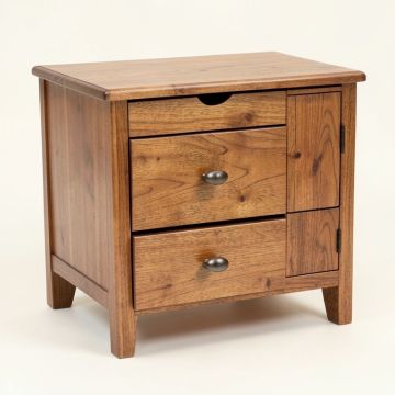 Chinn 3 - Drawer Solid Wood Nightstand (synthetic illustration; no displayed measurements)