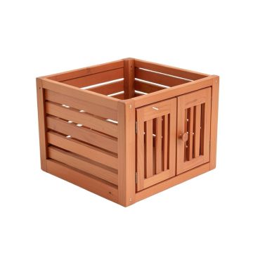 Oak Bend Empty Furniture-Style Pet Crate - Terracotta