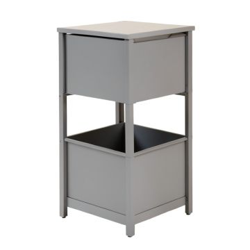 Clay Bend Freestanding Pull-Out Hamper Cabinet - Gray