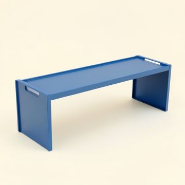 Lake Bridge Narrow Outdoor Storage Bench - Blue (synthetic illustration; no displayed measurements)