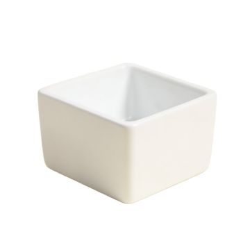 White Ceramic Square Vessel Bathroom Sink