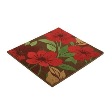Westhope Abstract Flowers Blossoms Outdoor Door Mat