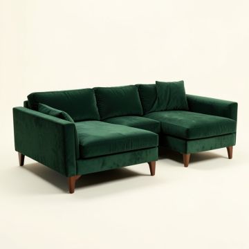 Agyen 108 '' Wide Velvet Left Hand Facing Sofa & Chaise (synthetic illustration; no displayed measurements)