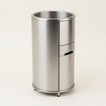 Easystore Butler Stainless Steel Freestanding Toilet Paper Holder With Shelf And Drawer (synthetic illustration; no displayed measurements)