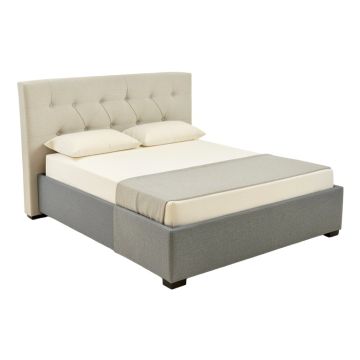 Elizabeth Tufted Upholstered Low Profile Storage Platform Bed
