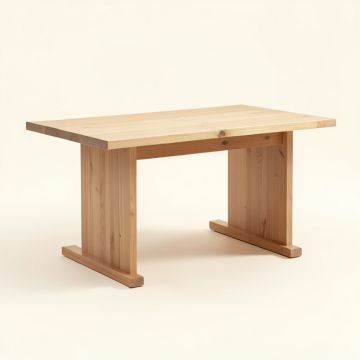 Lily 42 '' Pine Solid Wood Dining Table (synthetic illustration; no displayed measurements)