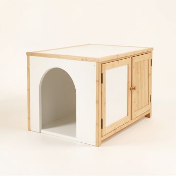 Stone Canyon Empty Furniture-Style Litter Enclosure - White (synthetic illustration; no displayed measurements)