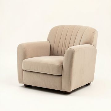 Linden Branch Upholstered Armchair - Beige (synthetic illustration; no displayed measurements)