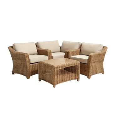 Ailith 3 Piece Rattan Seating Group With Cushions
