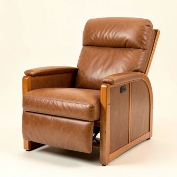 Estelan 33.9 '' Wide Faux Leather Power Lift Assist Standard Recliner With Massager (synthetic illustration; no displayed measurements)